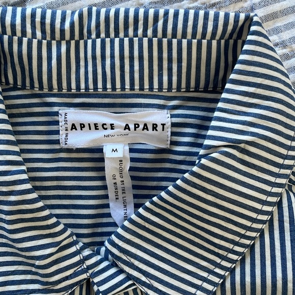 Apiece Apart Kaarina Dolman Button Down - blue and white stripe - Picture 6 of 6